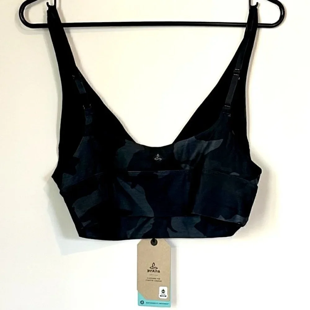NWT Prana Layna Brami in Black Camo - Size Small